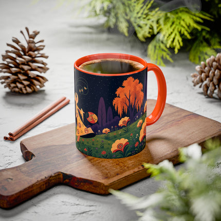 🌙🌼 The Moonlit Floral Dancer Colorful Mug – Art Deco Garden Fantasy