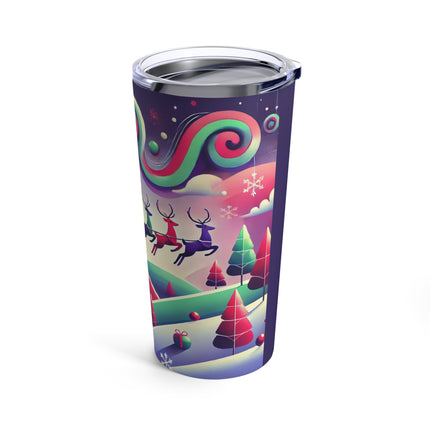 Festive Reindeer Flight Tumbler 20oz