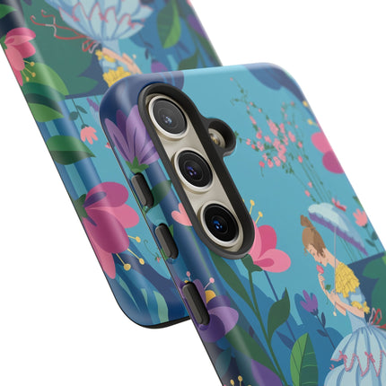 🌸☂️ A Stroll Through The Enchanted Forest Phone Case – Art Deco Floral Fantasy