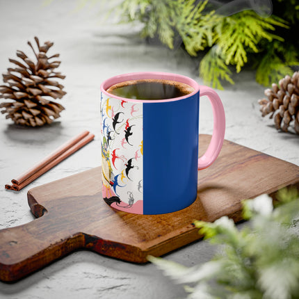 Flight of the Songbirds Colorful Mugs – Theatrical Whimsy & Colorful Harmony