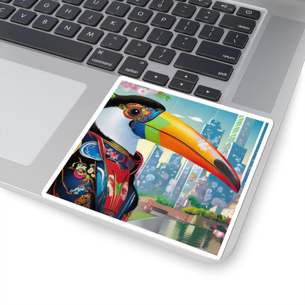 Cyber Toucan Chic Kiss-Cut Stickers (4 Sizes)