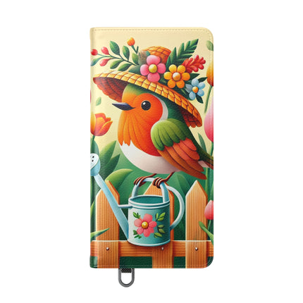 🌷🐦 The Little Garden Tender Flip Case – Sunshine, Care & Storybook Charm