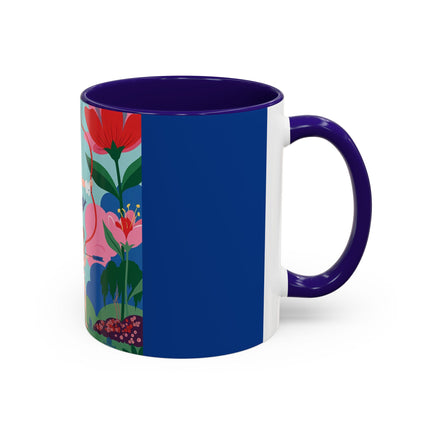The Lady Of The Scarlet Bow Colorful Mugs – Art Deco Botanical Archer Elegance