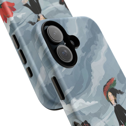 🌧️🌺 The Stormy Flower Walk Phone Case – Art Deco Floral Fashion