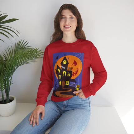 Halloween Night at the Haunted House Unisex Heavy Blend™ Crewneck Sweatshirt