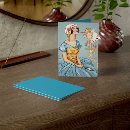 The Enchanting Painter: A Fairy's Artistic Touch Greeting Cards (1, 10, 30, and 50pcs)