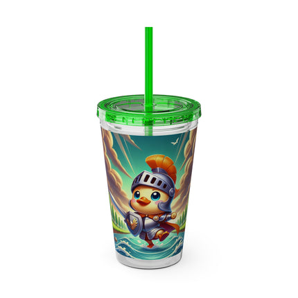 Valiant Duck Sunsplash Tumbler with Straw, 16oz