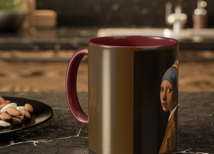 Girl with a Pearl Earring by Johannes Vermeer Colorful Mugs (11oz, 15oz)