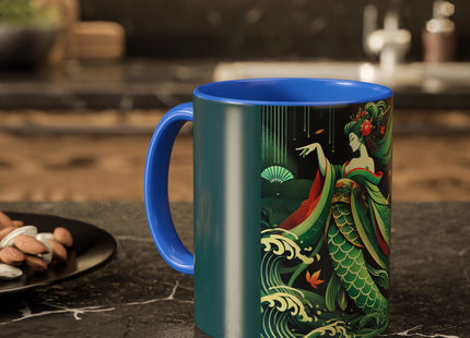 Mermaid Queen Rising from the Deep Colorful Mugs (11oz, 15oz)
