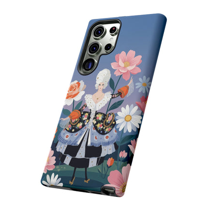 🌸🎀 The Grand Floral Promenade Phone Case – Art Deco Fashion Fantasy