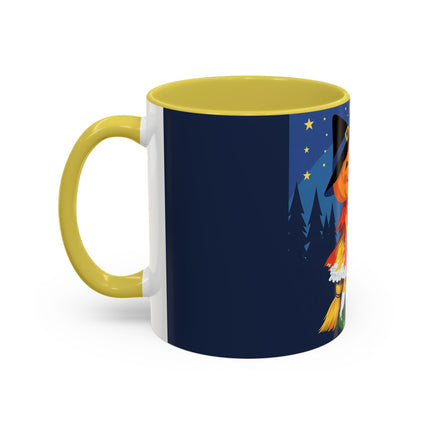🎃🐈‍⬛ The Little Pumpkin Witch And Her Black Cat Colorful Mug – Whimsical Halloween Charm