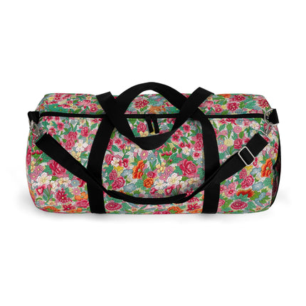 Colorful Flower Pattern by Owen Jones Duffle Bag