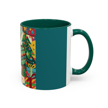 🎄✨ The Lady Of The Christmas Ornament Colorful Mug – Art Deco Holiday Fantasy