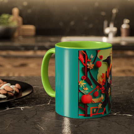 Curious Crow Colorful Mugs (11oz, 15oz)
