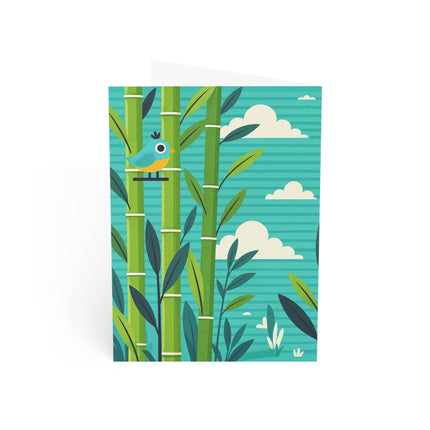 🐼🎋 The Little Panda In The Bamboo Greeting Card – Whimsical Animal Adventure