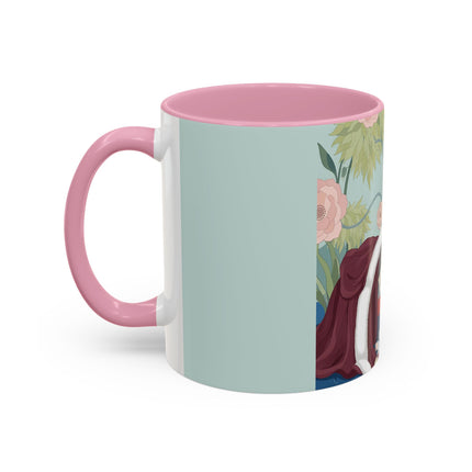 The Lady Of The Scarlet Chaise Colorful Mugs – Art Deco Romantic Elegance