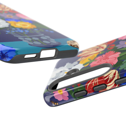 Midnight Floral Bouquet Phone Case – Vibrant Blooms & Enchanted Garden