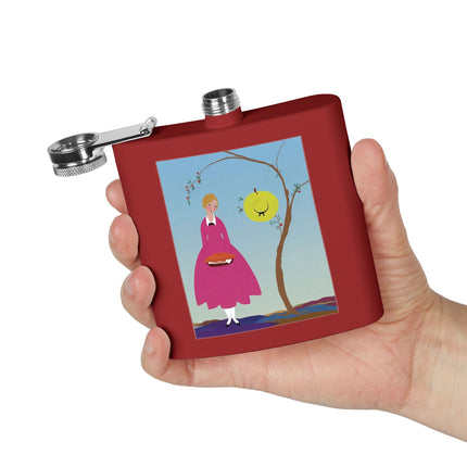 Apple Pie Day Stainless Steel Flask – Sweet Storybook Charm & Gentle Innocence