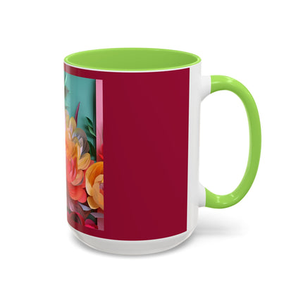 Peonies in Full Bloom Colorful Mugs (11oz, 15oz)