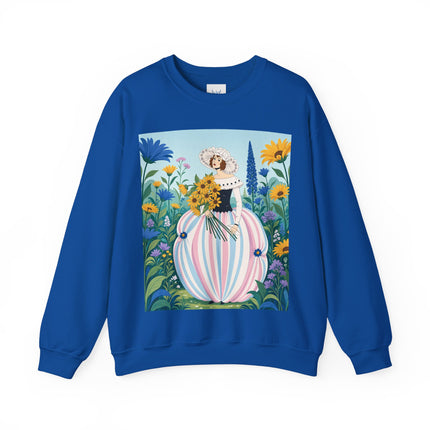🌻🎀 The Sunflower Garden Bouquet Crewneck Sweatshirt – Art Deco Floral Elegance