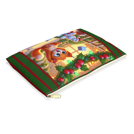 Naughty or Nice Kitten Christmas Accessory Pouch