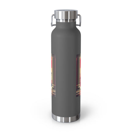 Art Deco Valentine's Romance Copper Vacuum Insulated Bottle, 22oz