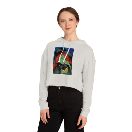 Mirror, Mirror A Witch's Touch Women’s Cropped Hooded Sweatshirt
