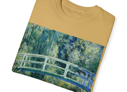 Water Lilies and Japanese Bridge by Claude Monet Unisex Garment-Dyed T-shirt