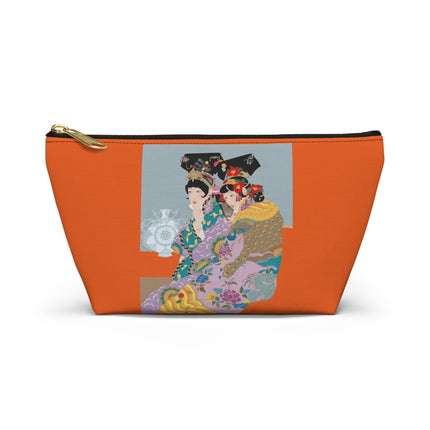 Two Geishas in Peacock Kimonos Cosmetic Bag – Timeless Elegance & Sisterly Grace