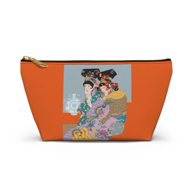 Two Geishas in Peacock Kimonos Cosmetic Bag – Timeless Elegance & Sisterly Grace