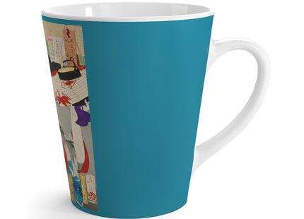 Looking Observant; The Appearance of a Kyoto Waitress of the Meiji Era by Tsukioka Yoshitoshi Latte Mug
