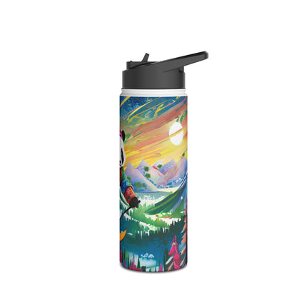 Cyberpunk Panda Stainless Steel Water Bottle