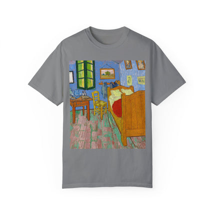 The Bedroom by Vincent van Gogh Unisex Garment-Dyed T-shirt