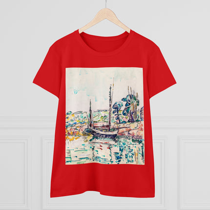 Concarneau by Paul Signac Women's Midweight Cotton Tee