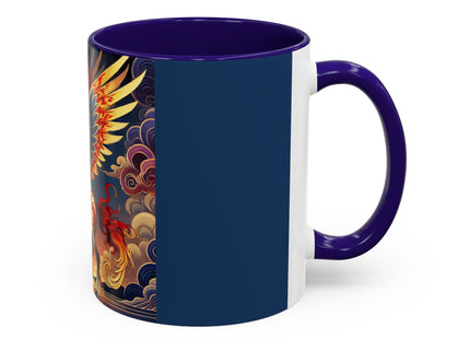 Flame-Winged Horse at Sunset Colorful Mugs (11oz, 15oz)