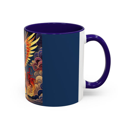 Flame-Winged Horse at Sunset Colorful Mugs (11oz, 15oz)