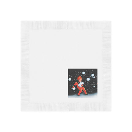Festive Snowball White Coined Napkins