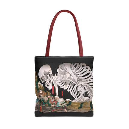 Mitsukuni Defying the Skeleton Spectre by Utagawa Kuniyoshi Tote Bag (AOP)