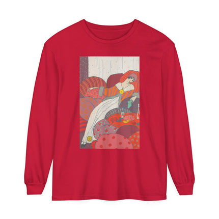 Les Coussins by Georges Lepape Garment-dyed Long Sleeve T-Shirt
