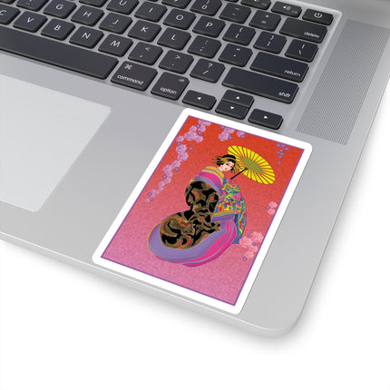 Enchanting Geisha Kiss-Cut Stickers (4 Sizes)
