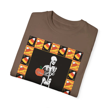 Candy Corn Skeleton Unisex Garment-Dyed T-shirt