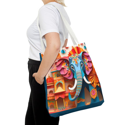 Elephant at an Autumn Festival Tote Bag (AOP)