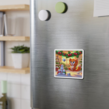 Naughty or Nice Kitten Christmas Die-Cut Magnets (5 Sizes)