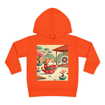 Archer Kitten in the Zen Garden Toddler Pullover Fleece Hoodie