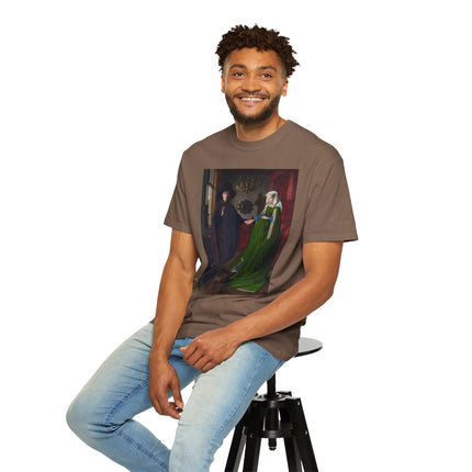 Arnolfini Portrait by Jan Van Eyck Unisex Garment-Dyed T-shirt