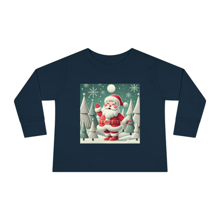 Santa's Joyful Night Toddler Long Sleeve Tee