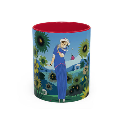 The Secret Language Of Flowers Colorful Mugs – Art Deco Botanical Elegance