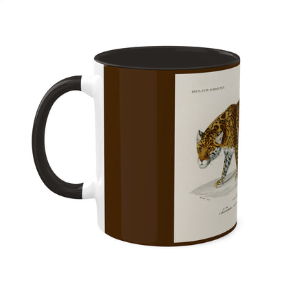 Jaguar by Charles Dessalines D' Orbigny Colorful Mugs, 11oz