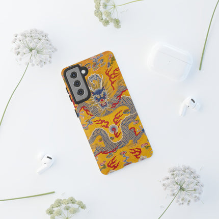 Majestic Dragon Regalia – Imperial 12-Symbol Robe Phone Cases