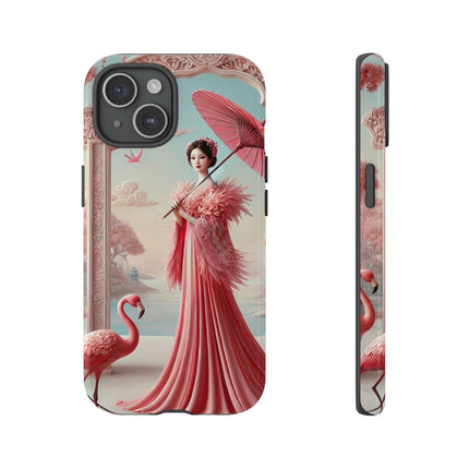 Petals, Porcelain, and Flamingos Phone Cases